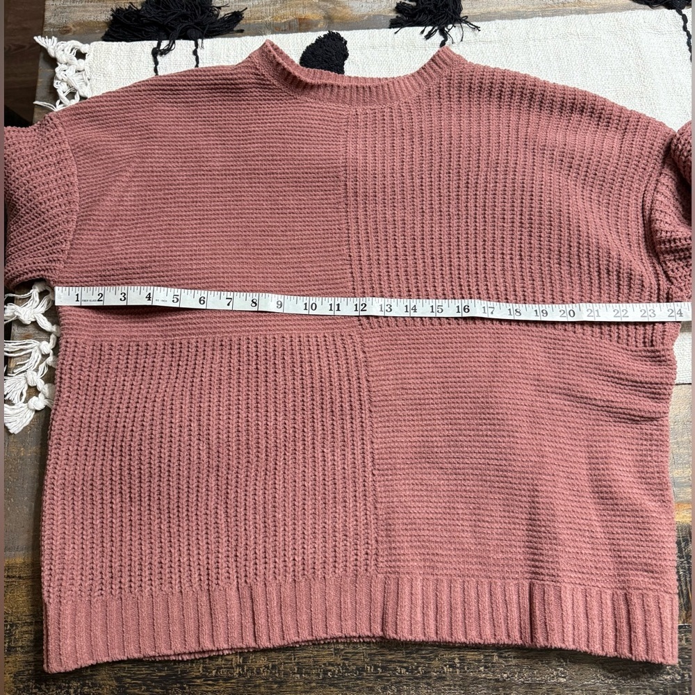 Maurices Mauve Textured Crew Neck Sweater - Picture 6 of 7